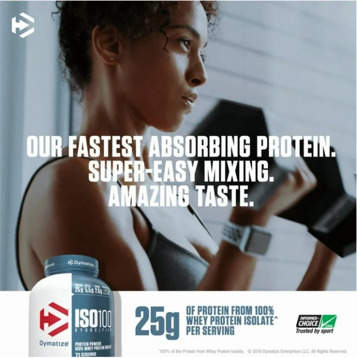 Dymatize ISO100 Hydrolyzed Whey Isolate, Gourmet Vanilla, 20 Servings