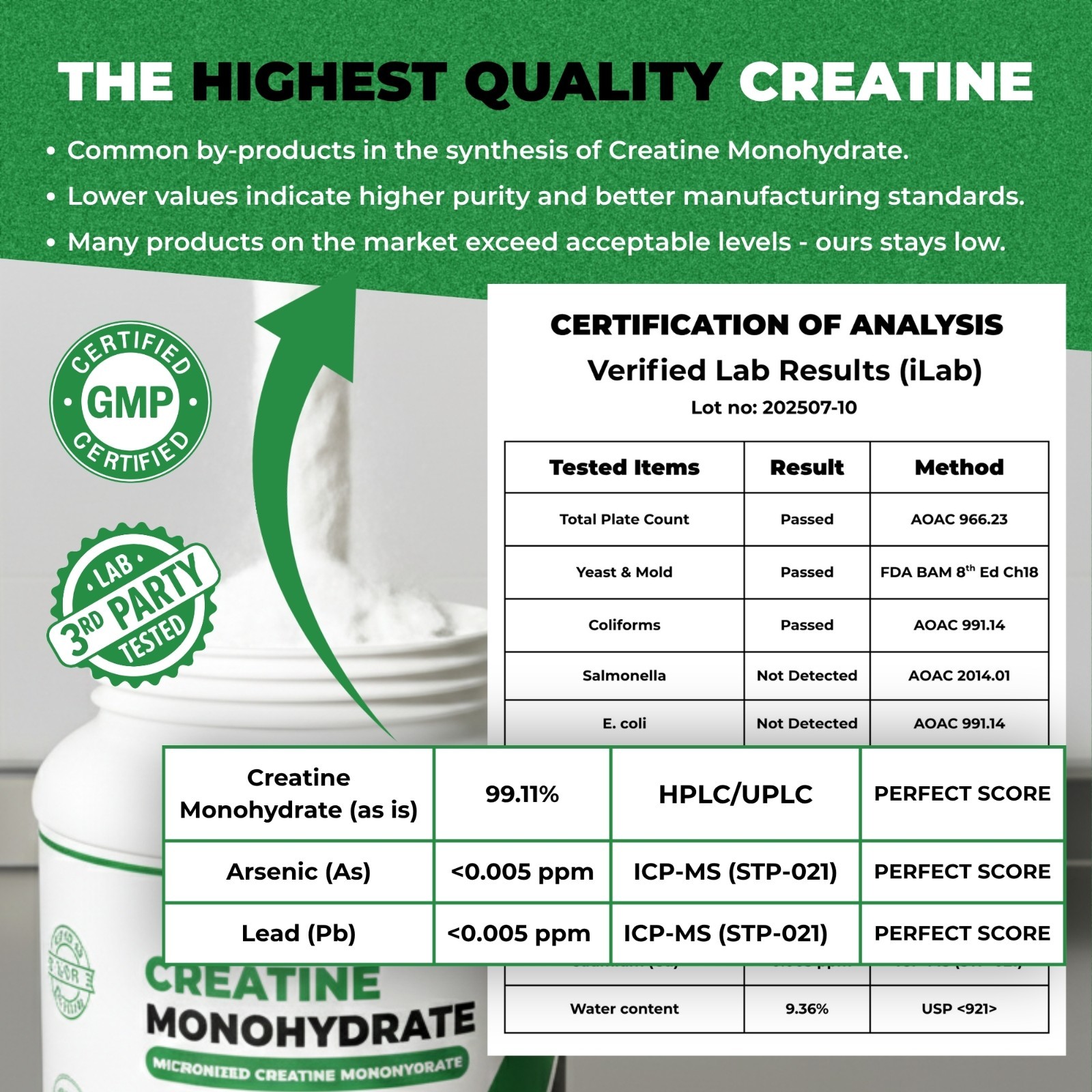 Creatine Monohydrate Powder 5000mg – 5 Grams Per Serving