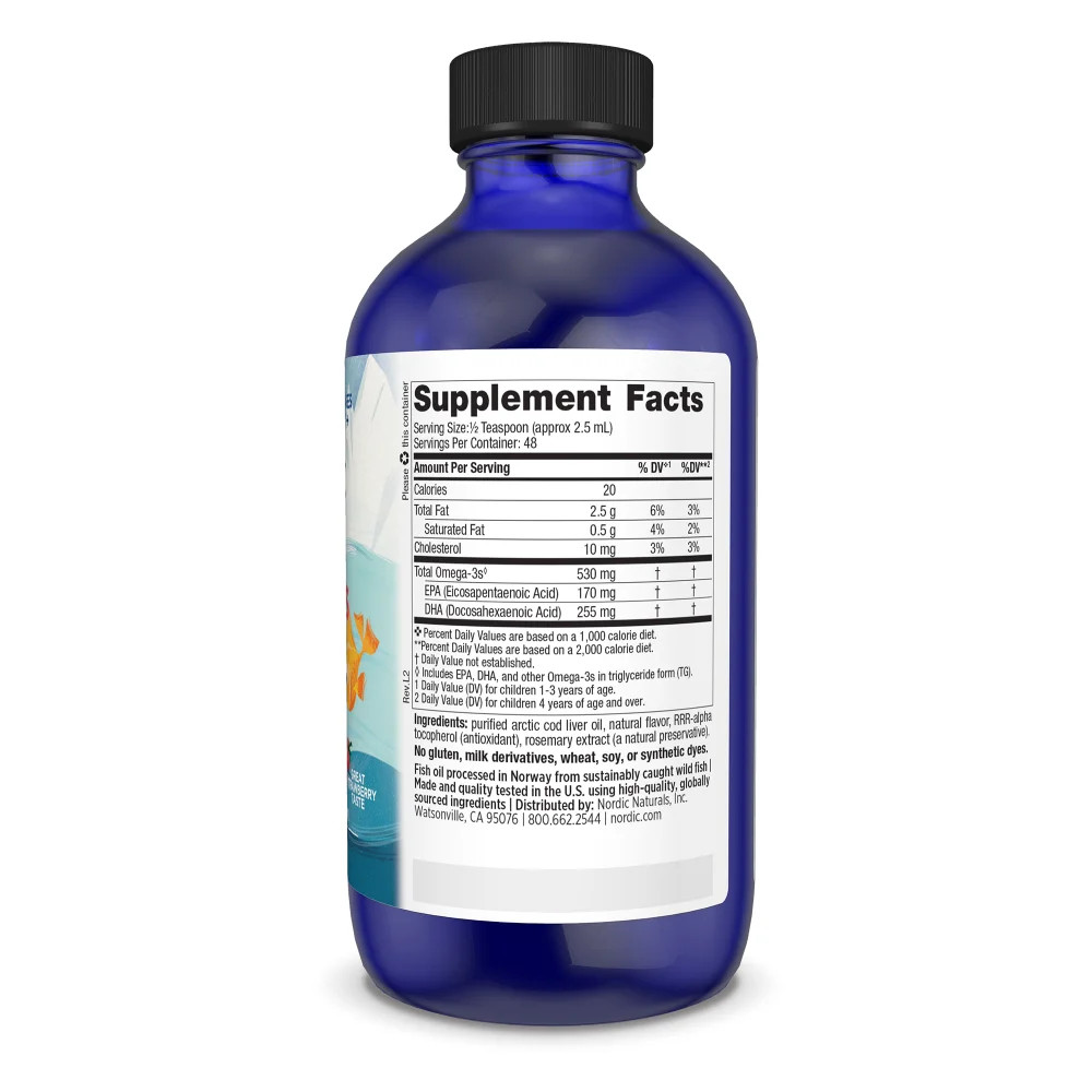 Nordic Naturals Children’s DHA Liquid – Omega-3 DHA Oil For Kids, 4 oz.