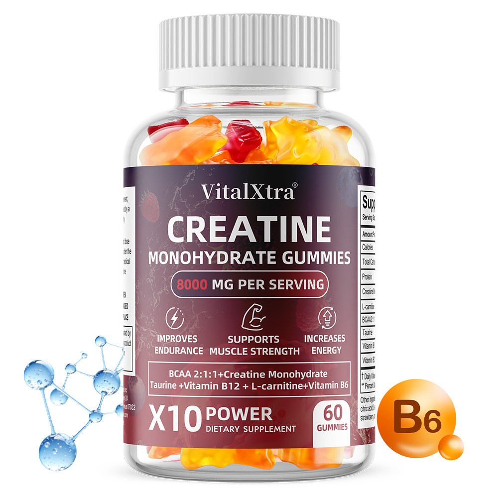 Creatine Monohydrate Gummie | 8000mg Power, For Muscle Strength,Endurance&Energy