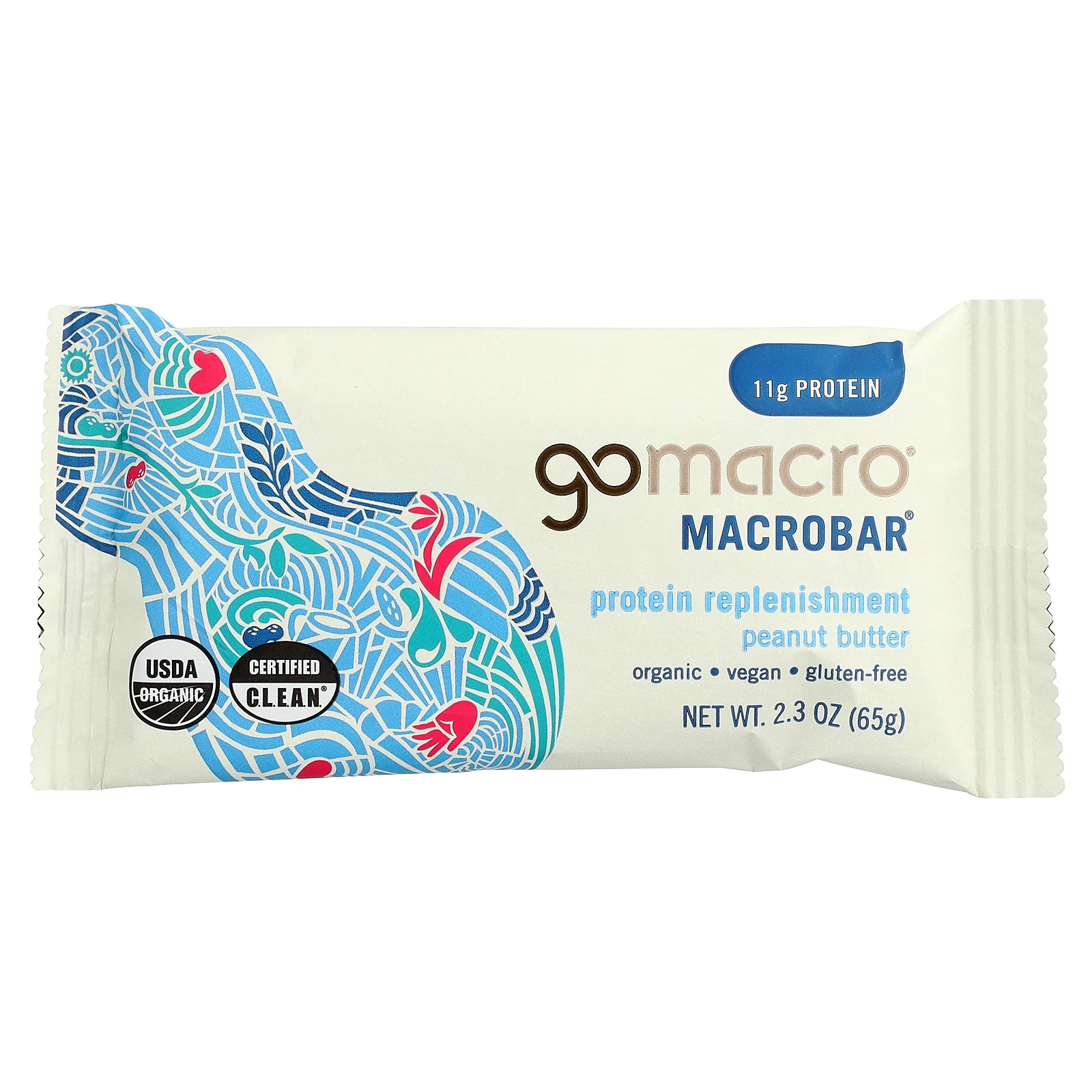 MacroBar®, Protein Replenishment, Peanut Butter, 12 Bars, 2.3 oz (65 g) Each