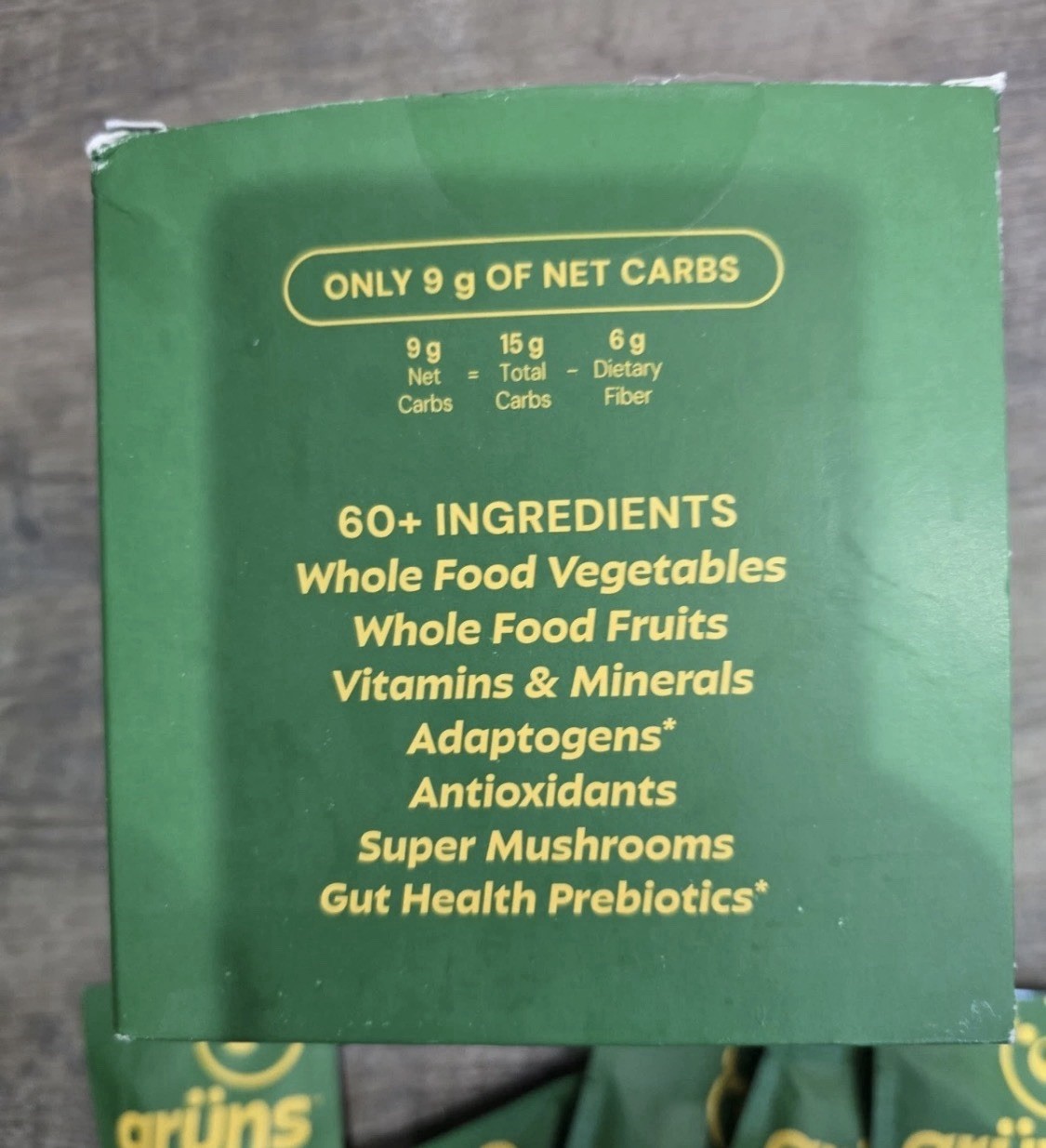 Gruns Adults Super Greens Gummies Multivitamin Superfood 34 Packs Best By 08/27
