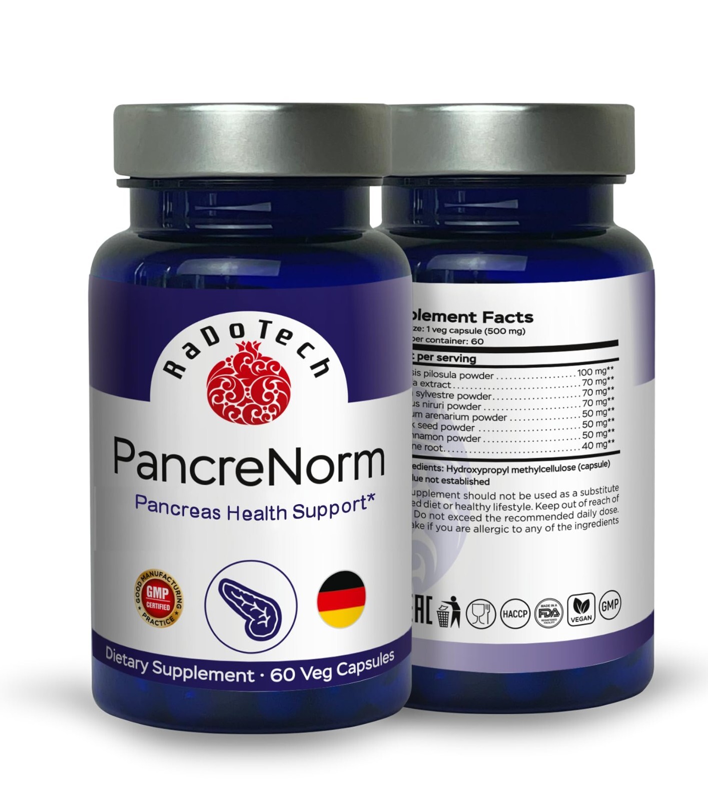 PancreNorm Supplements with Pancreatic Support and Heart Health, Supports Sugar