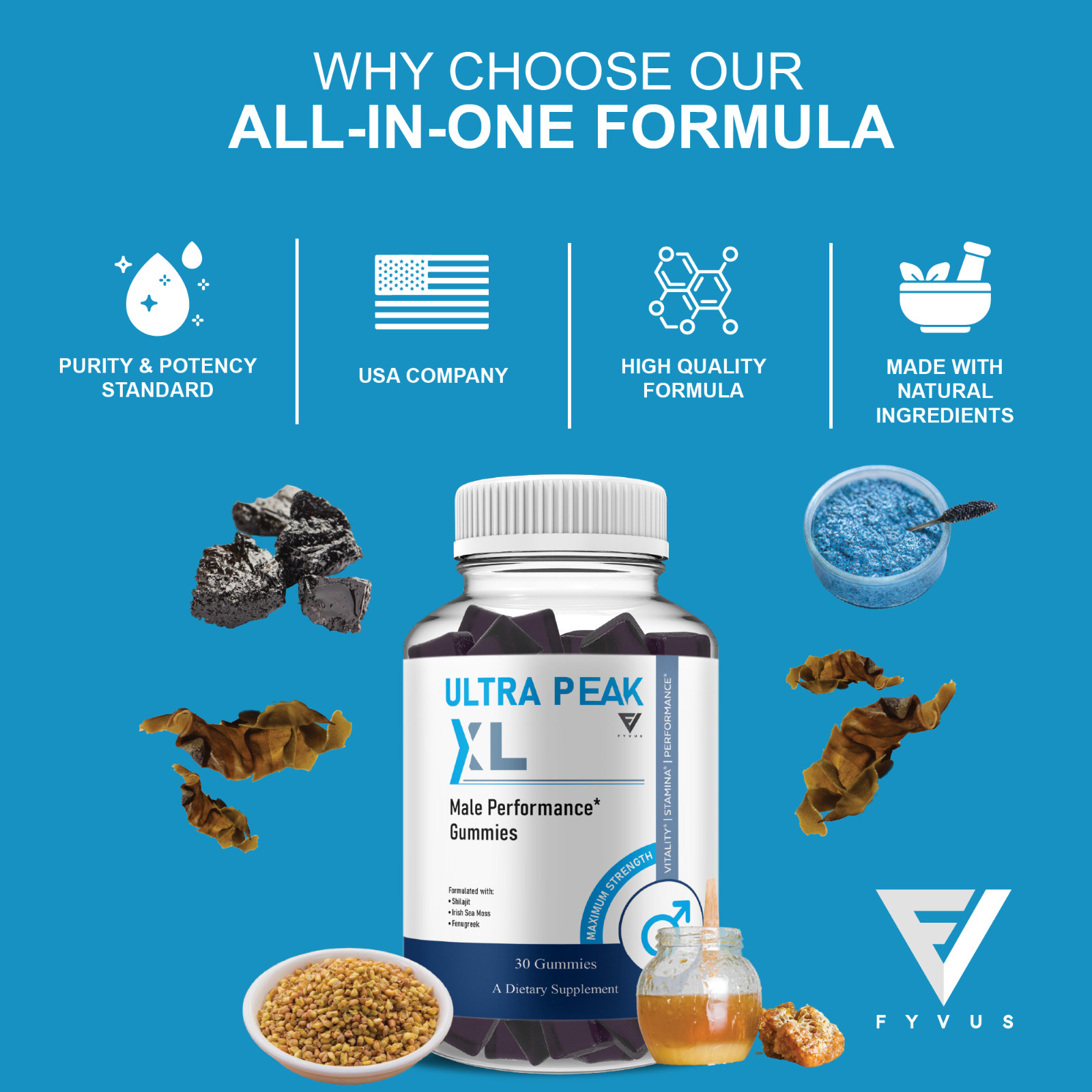 (2 Pack) Ultra Peak XL Gummies, UltraPeakXL Advanced Formula (2 Month Supply)