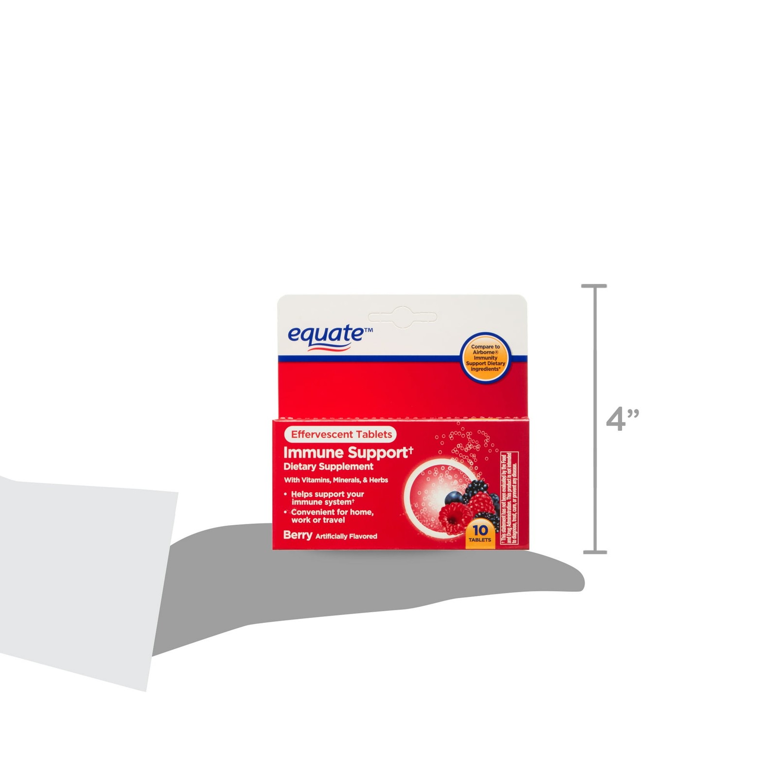 Equate Immune Support Dietary Supplement- Berry- 10 Count