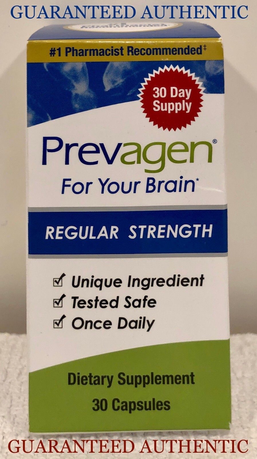 🎁 Prevagen Regular Strength 30 Caps Brain Memory 10mg Apoaequorin GENUINE 🎁