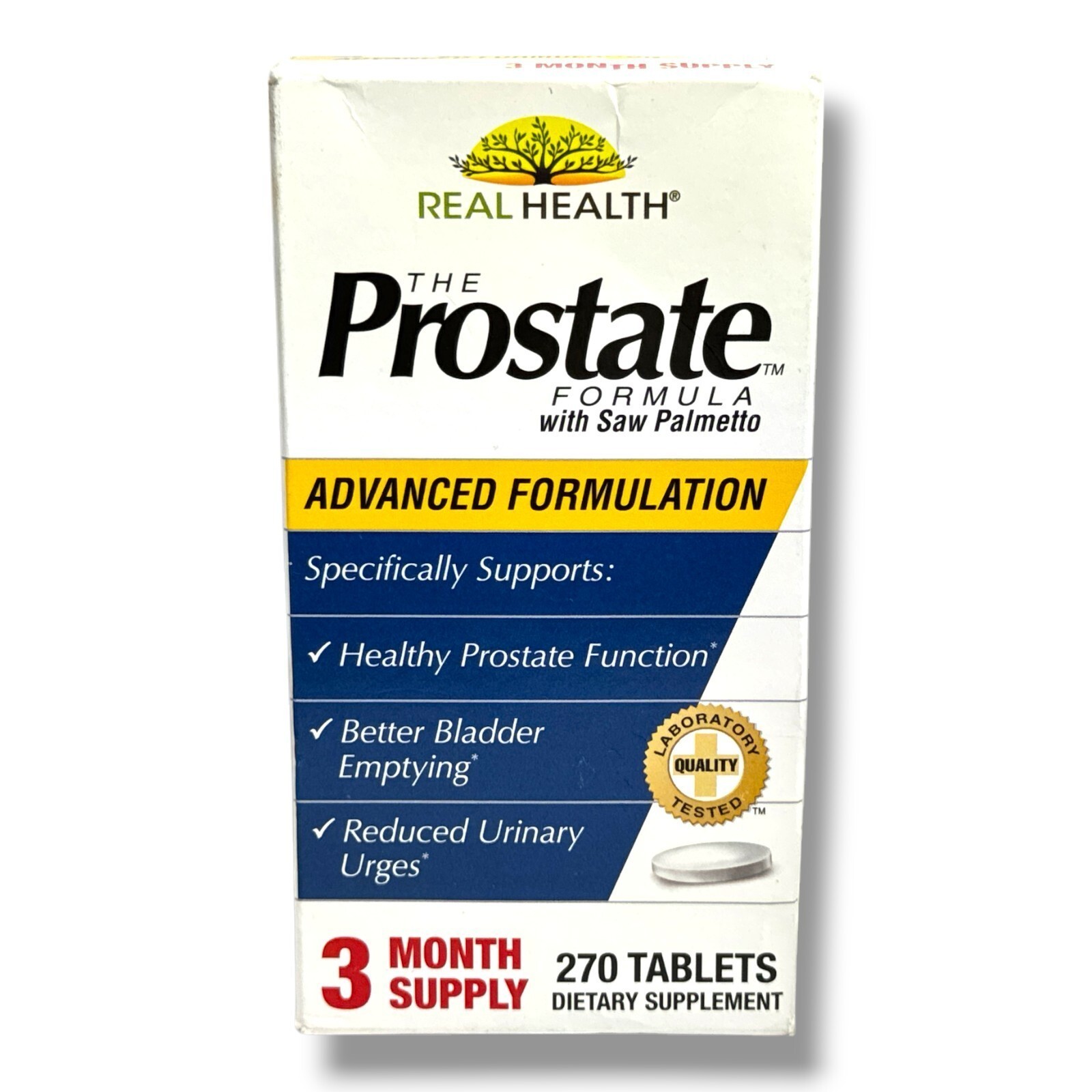 Real Health The Prostate Formula w/ Saw Palmetto Dietary Supplement -270 Tablets
