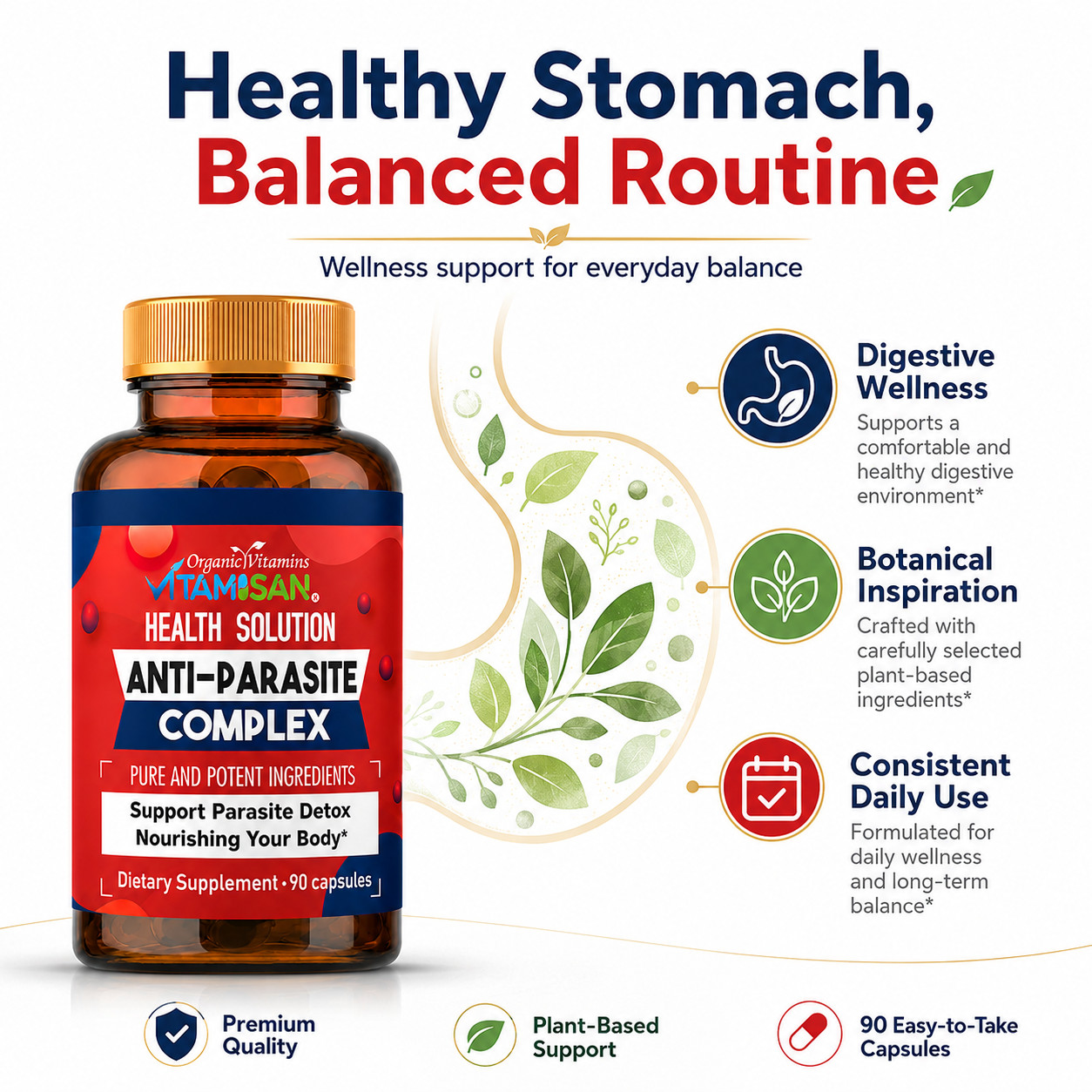 PARASITE DETOX BODY CLEANSE Complex Anti- PARASITE Support Detox90 Candida Detox