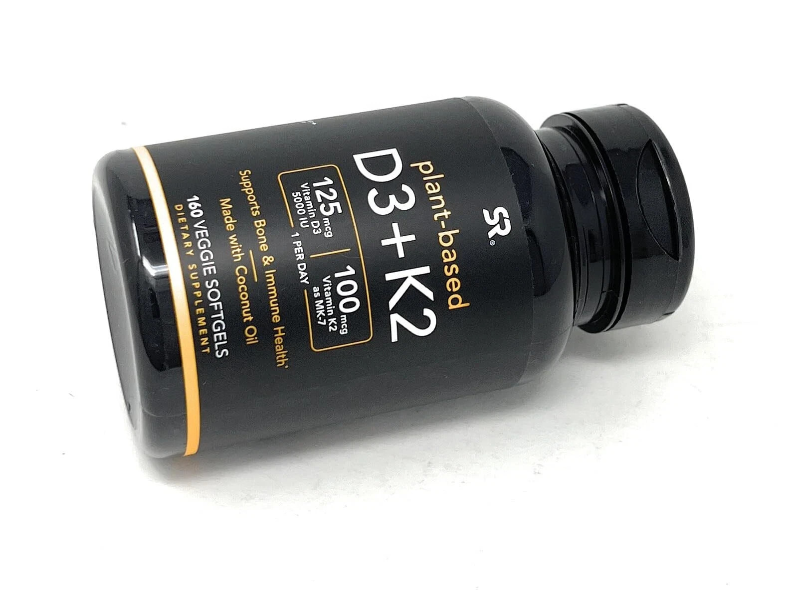 Sports Research Vitamin D3 K2 5000 IU D3 100 mcg K2 Vegan Softgels
