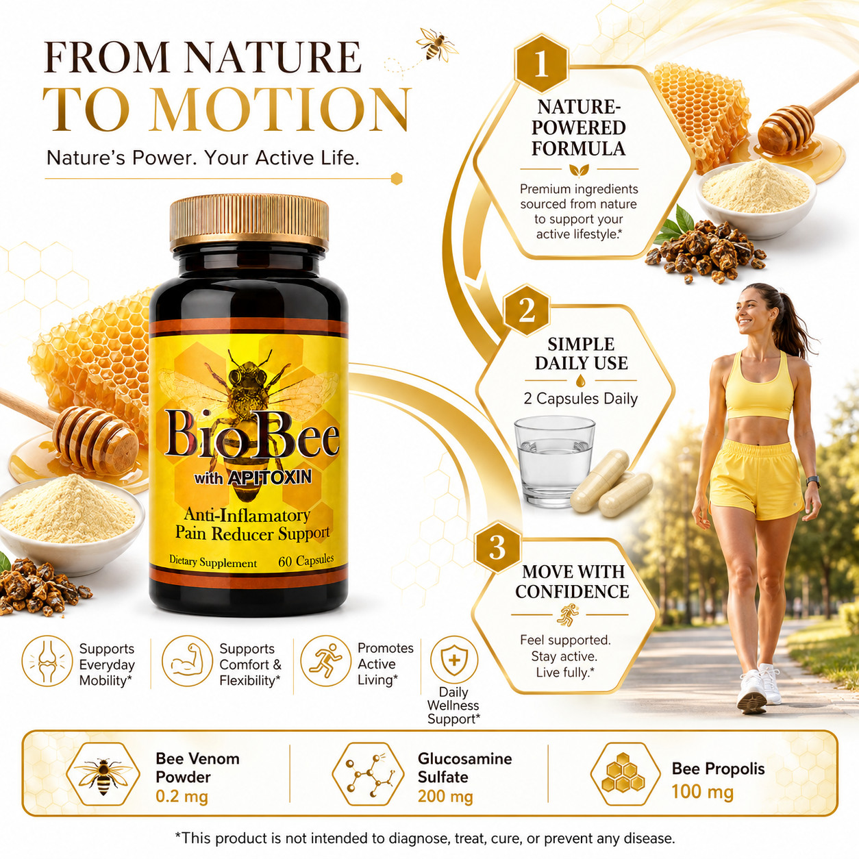 2 BioBee Muscle Joint Relief Arthritis Anti-Inflammatory Bee Therapy Pill 2