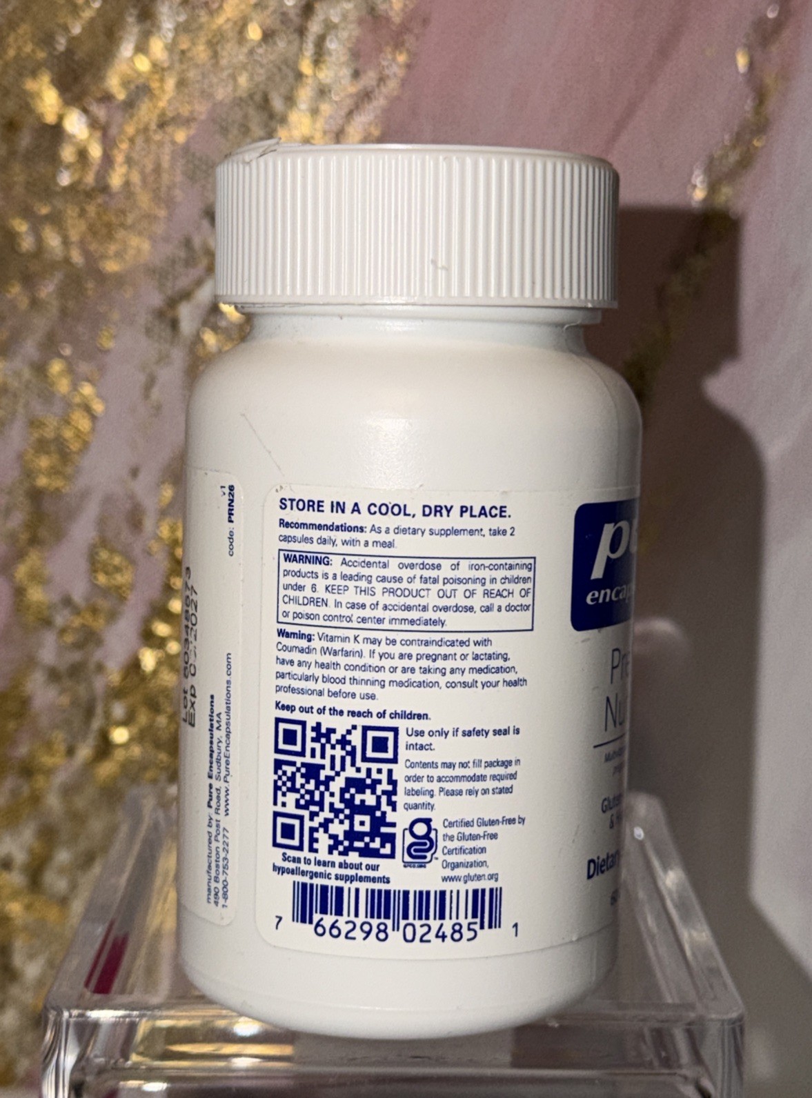 Pure Encapsulations PreNatal Nutrients – 60 Capsules Exp 3/27