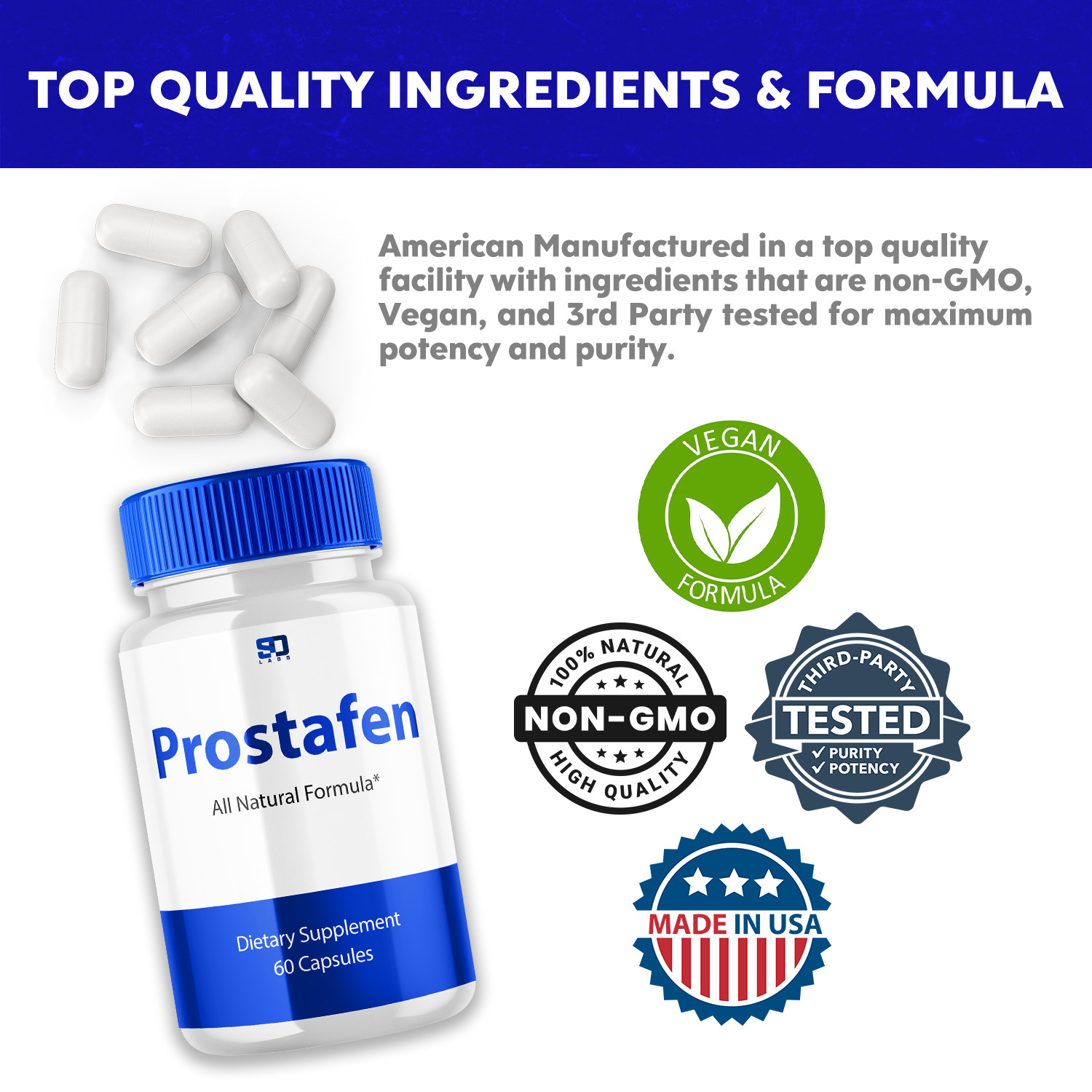 Prostafen – Men’s Wellness, Energy, Vitality, and Muscle Support (3 Pack)