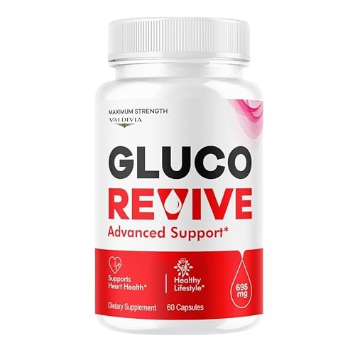 GlucoRevive Blood Sugar Balance Support Supplement Capsules 1 Pack 60Ct