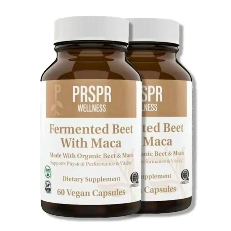 Fermented Beet with Maca by PRSPR Wellness – 60 Vegan Organic Capsules