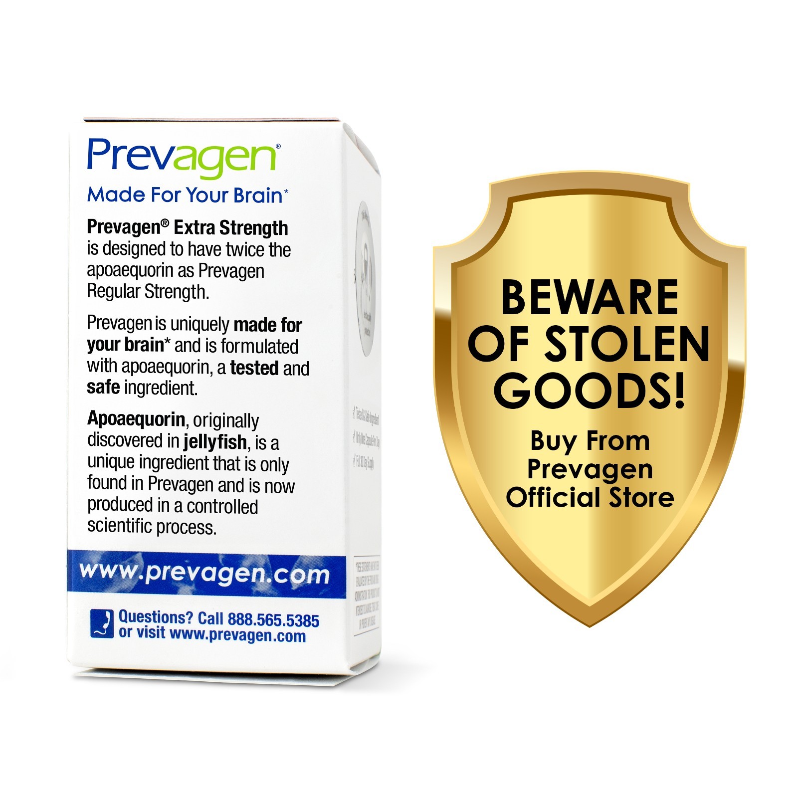 Prevagen Extra Strength 20mg Capsules – 30 Count – 3 Pack (90-Day Supply)