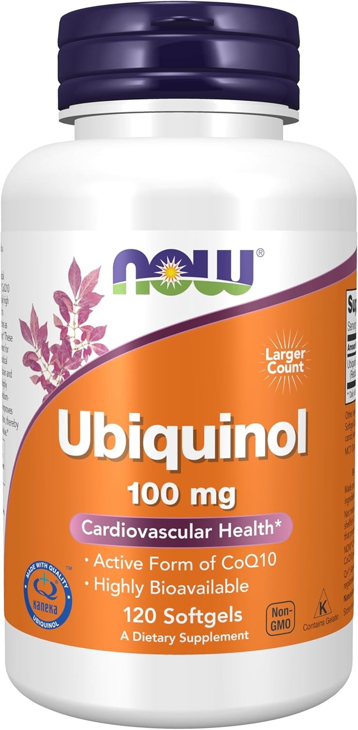 NOW FOODS Ubiquinol 100 mg (Active Form of CoQ10) 120 Softgels EXP 12/27