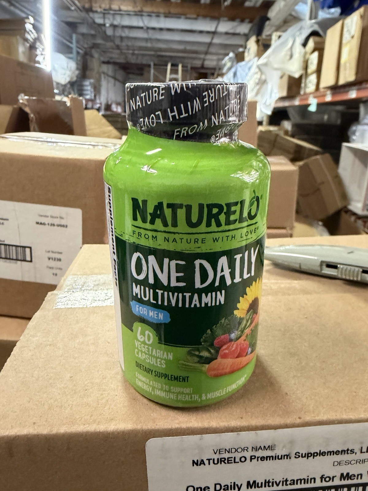 NATURELO MEN’S MULTIVITAMIN ONE DAILY VEGETARIAN CAPSULES 60 CT EXP 9/23/26