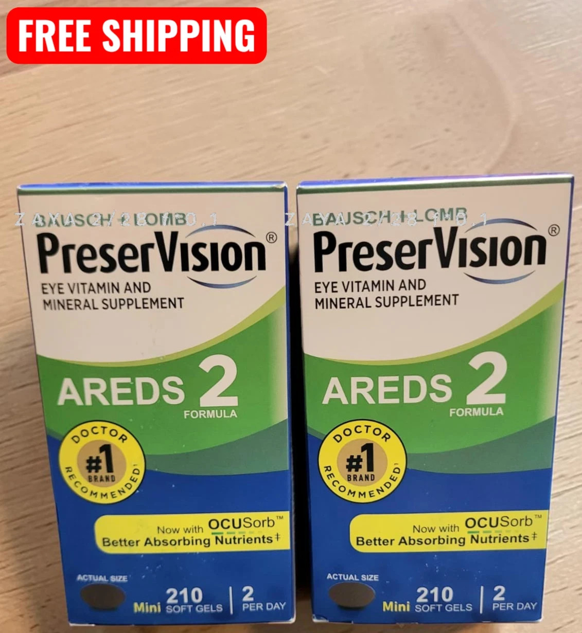 2 Pack | PreserVision AREDS 2 Eye Vitamins Mini Softgels 210 Count | Exp – 04/28