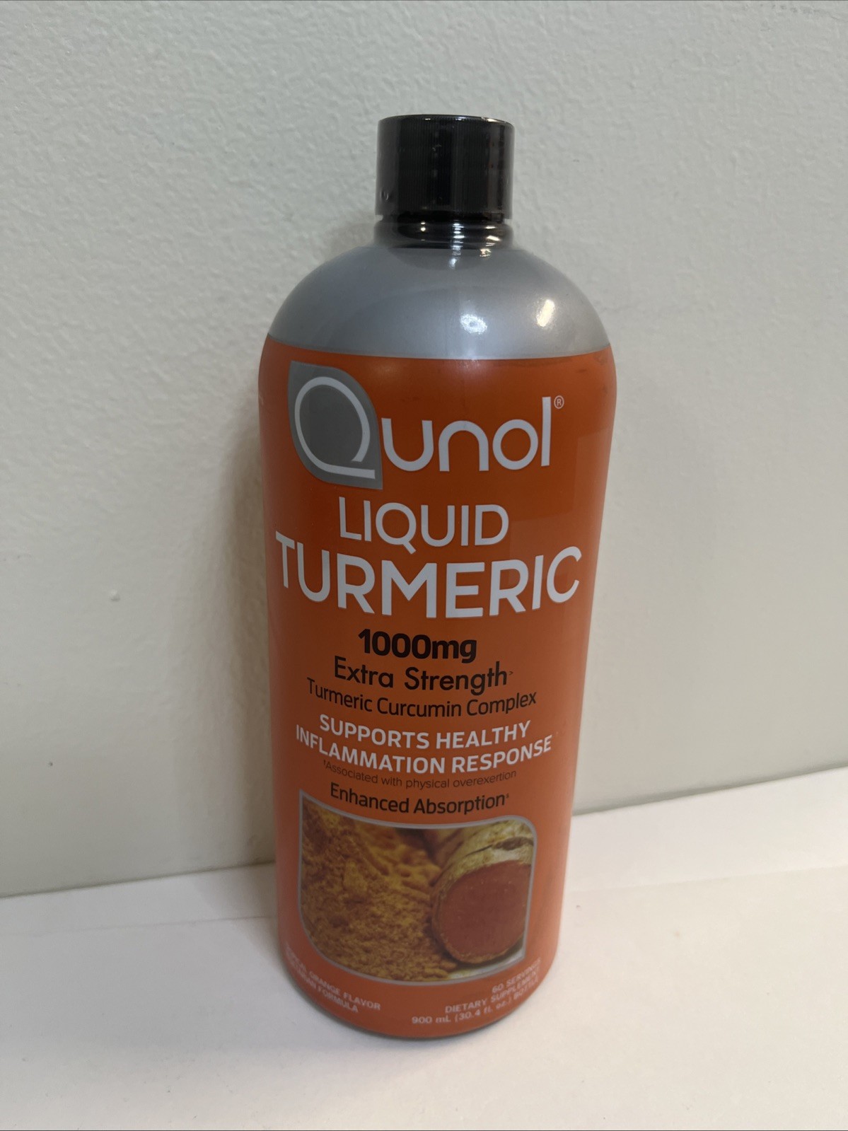 Qunol Liquid Turmeric Extra Strength 1000 mg Orange Flavor 30.4oz – Exp 09/27