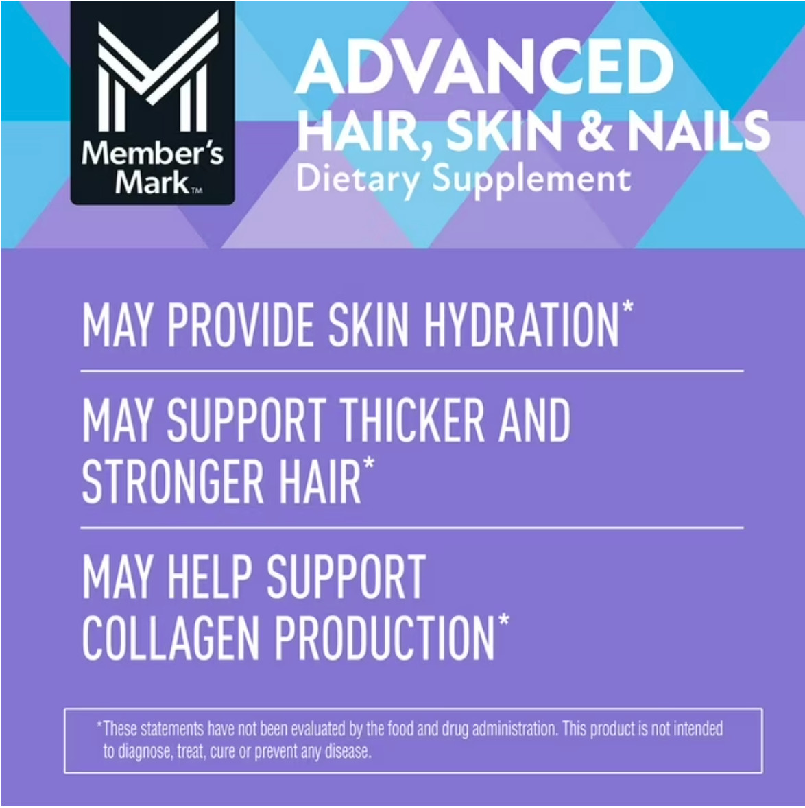 🔥Member’s Mark Advanced Hair, Skin & Nails Softgels, 2×120 ct Pack of 2🔥