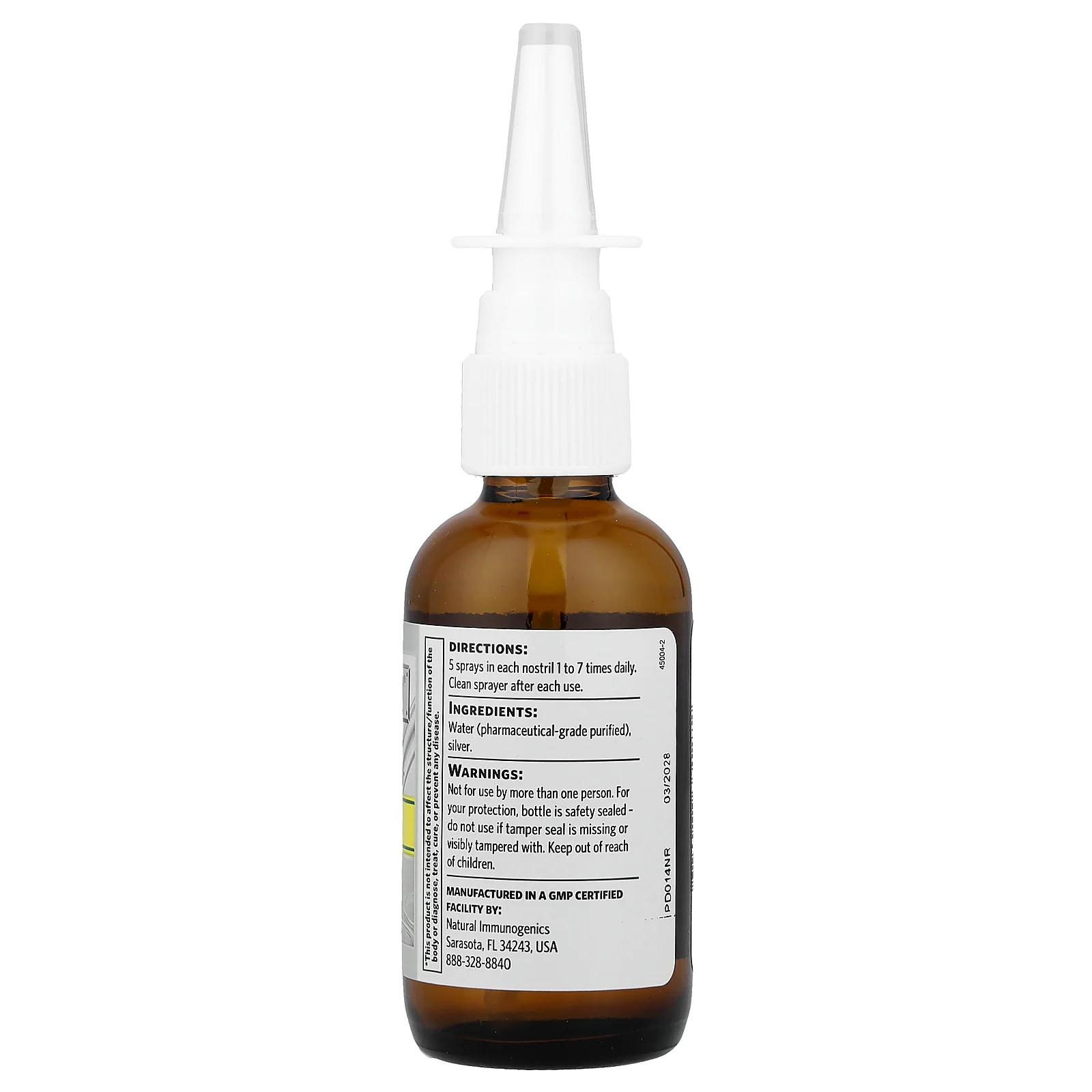 2 X Sovereign Silver, Argentyn 23�, Natural Nasal Spray, Sinus Relief, 2 fl oz