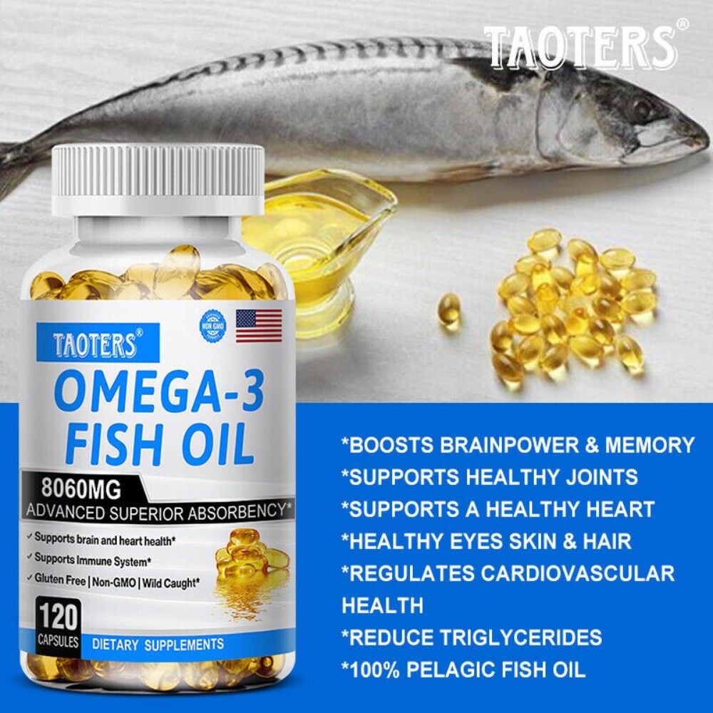 Omega 3 Fish Oil Improve Brain Power Memory Supports Bone Joint Health 120 Ct US