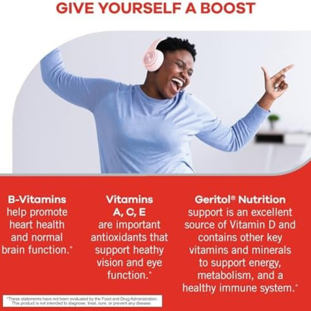 Geritol Multivitamin Supplement Contains B-Vitamins, Antioxidants, Iron 40 Count