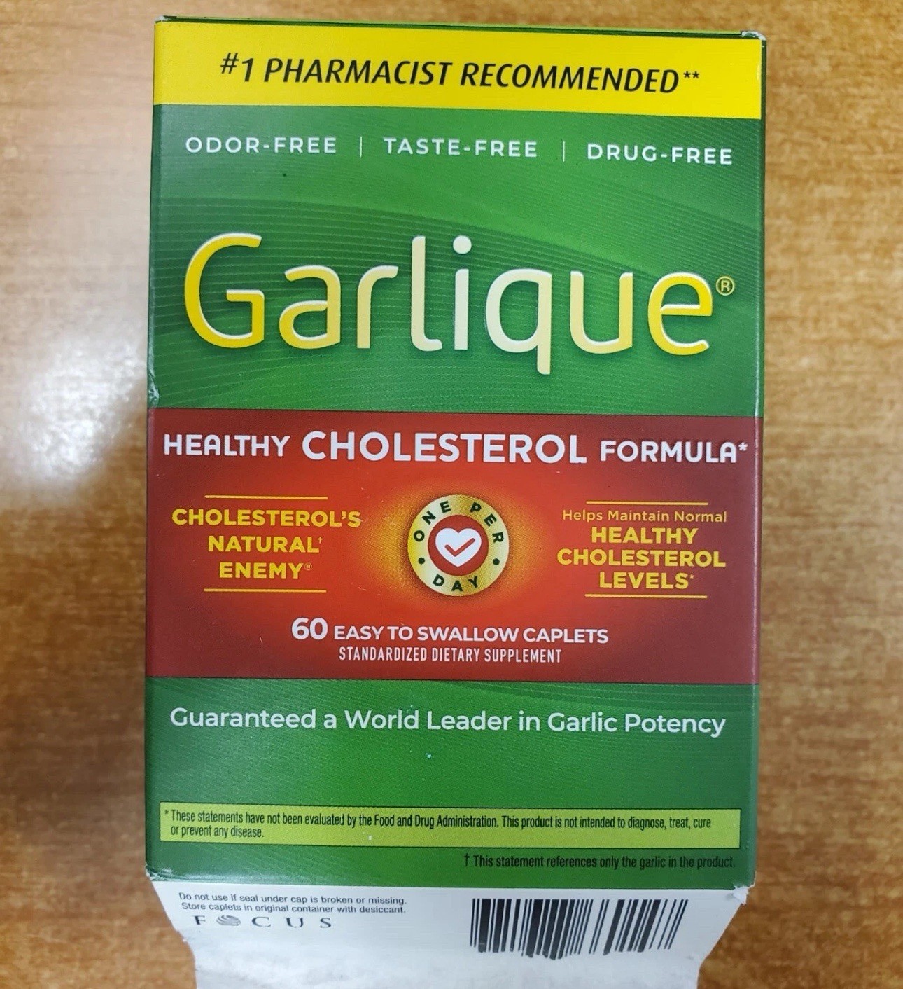 Garlique Cholesterol’s Natural Enemy Caplets – 60 Count Exp 04/2026 – FREE SHIP