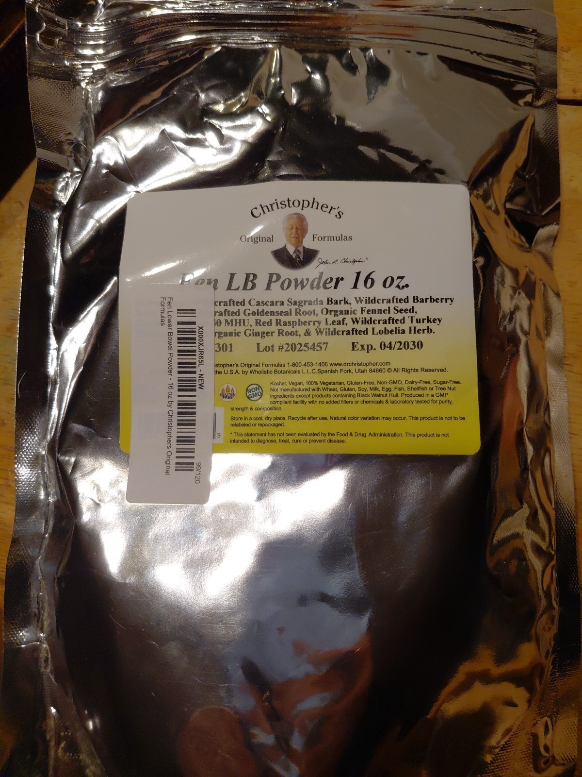 CHRISTOHER’S Fen LB POWDER 16 OZ LOT #2025457 EX 04/2030