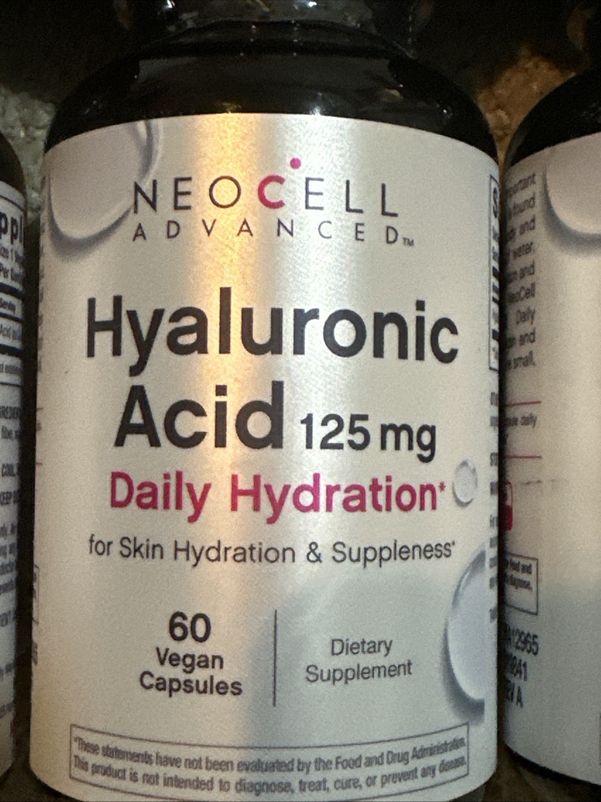 Bulk Lot of 6 x Neocell Hyaluronic Acid 125mg 60 Cap NEW 11/27 Free Shipping