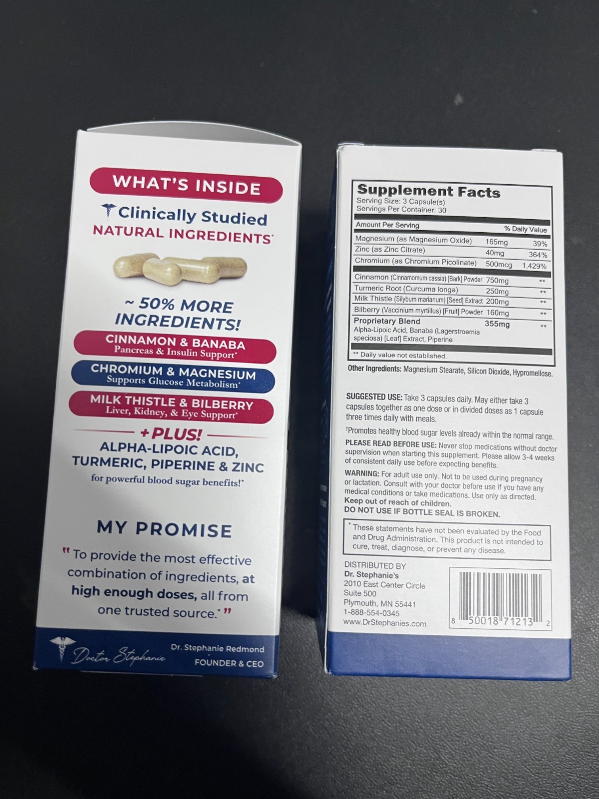 Dr. Stephanie’s Blood Sugar 24 Hour Extra Strength A1C, 90 Capsules – Exp 3/2027