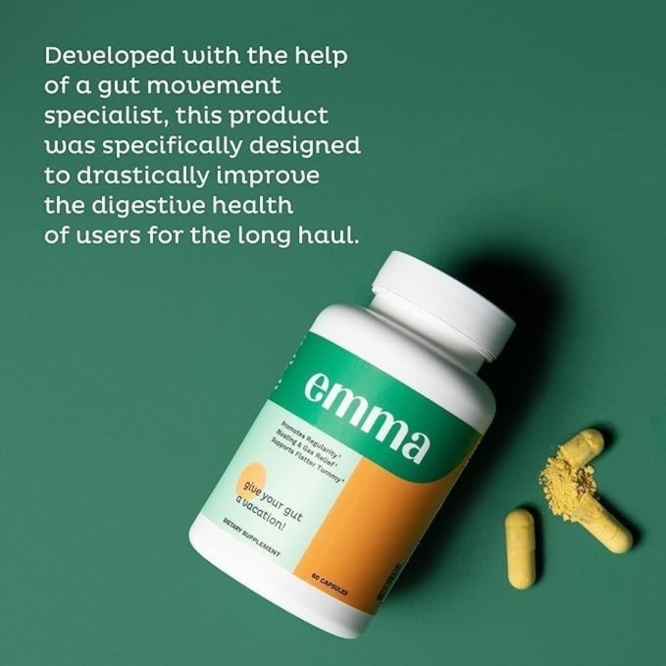 3bottles Gut Health Supplement 180 Capsules Bloating Relief & Leaky Gut hot