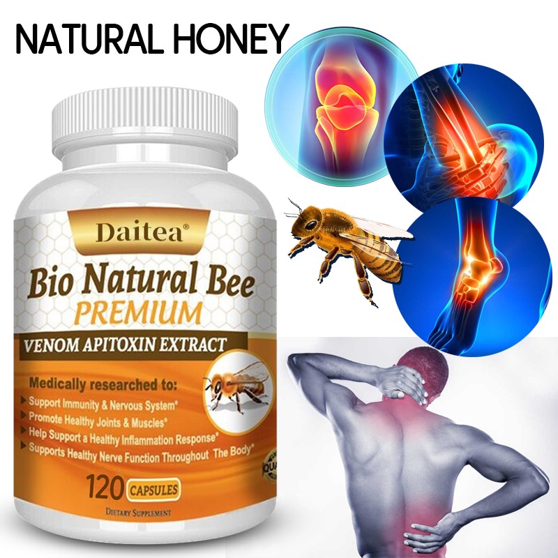 Bio Natural Bee Venom Extract Anti Inflamatory Extract Arthritis Support 120 Cap