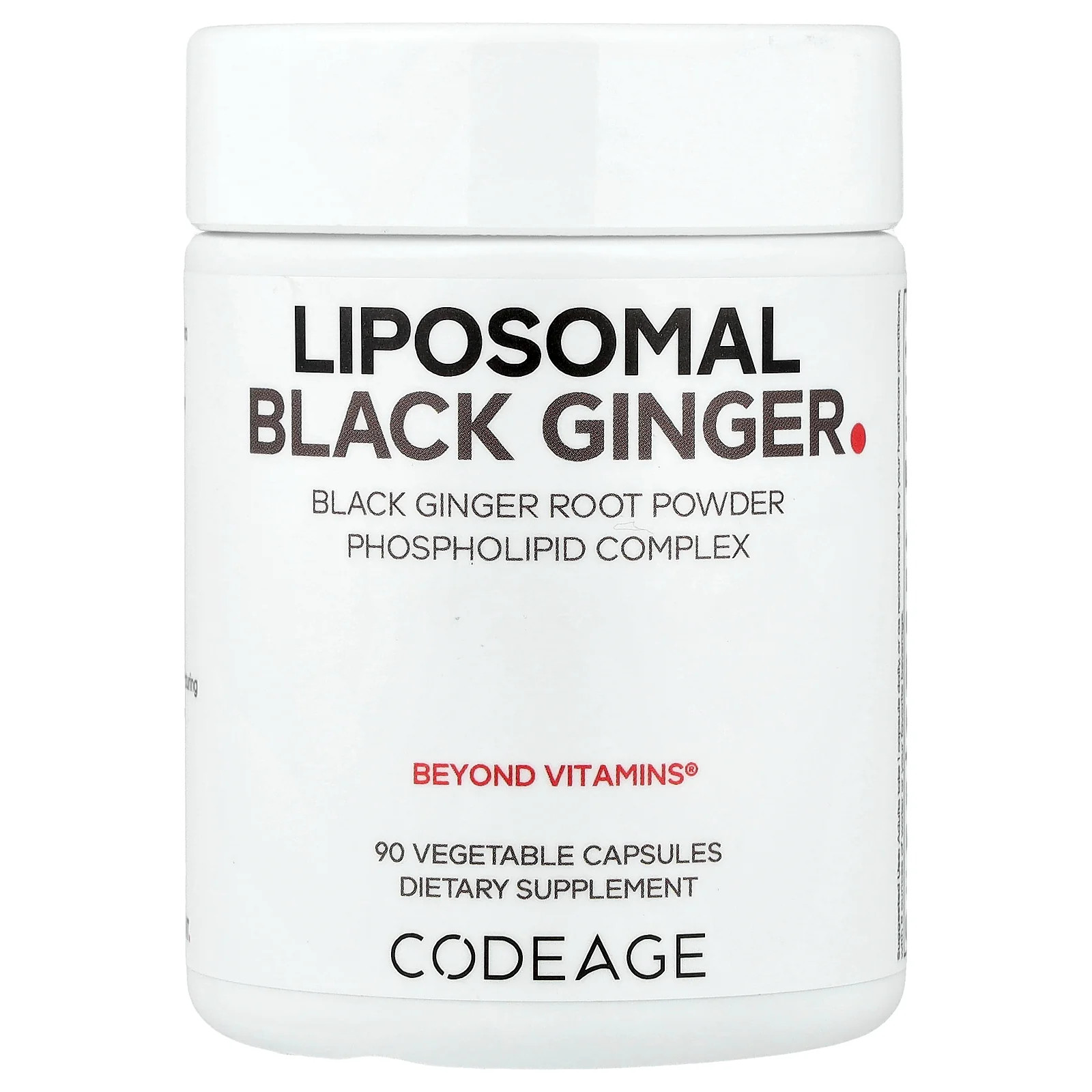 2 X Codeage, Liposomal Black Ginger, 90 Vegetable Capsules (500 mg per Capsule)