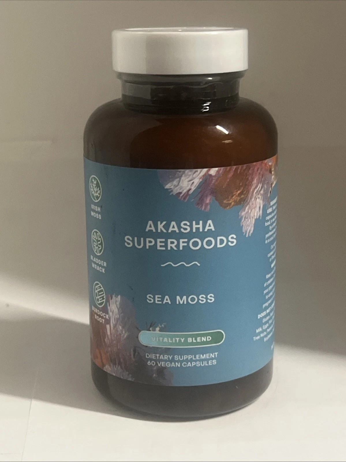 Akasha Superfoods Sea Moss, 60 Vegan Capsules 06/26