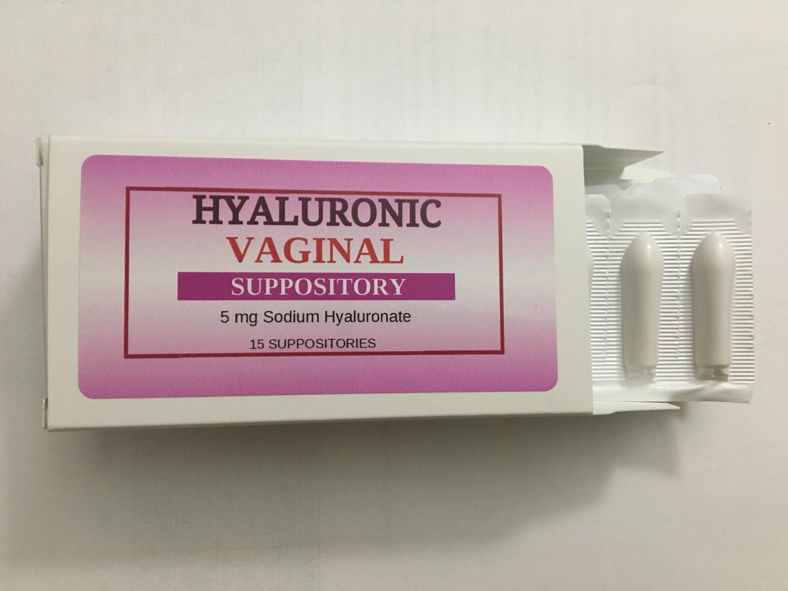 Hyaluronic Vaginal Suppositories – 15 Count (Buy 2, Get 1 Free) NO Cocoa Butter