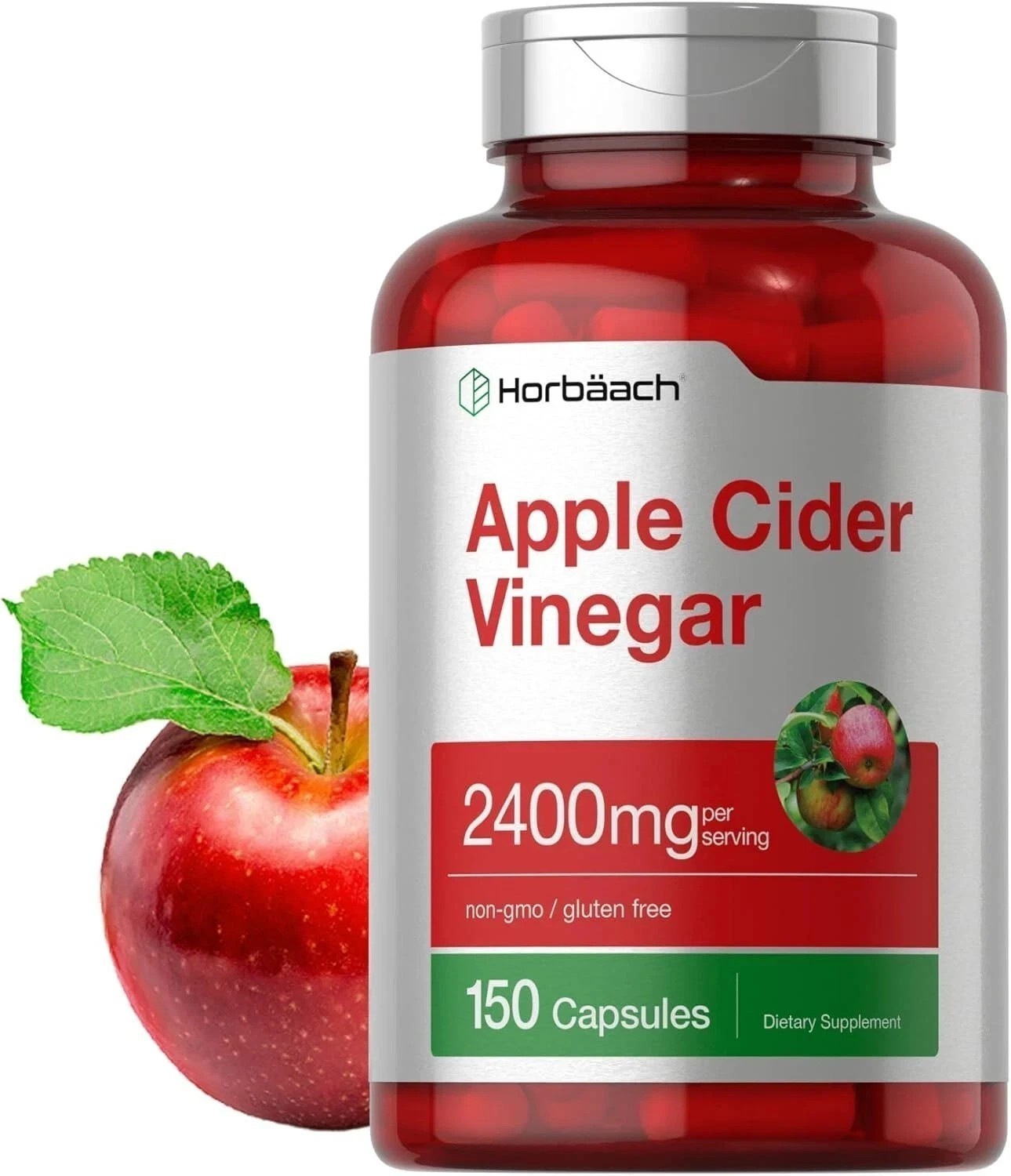 Apple Cider Vinegar ACV Pills 2400mg – for Digestive & Metabolic Support