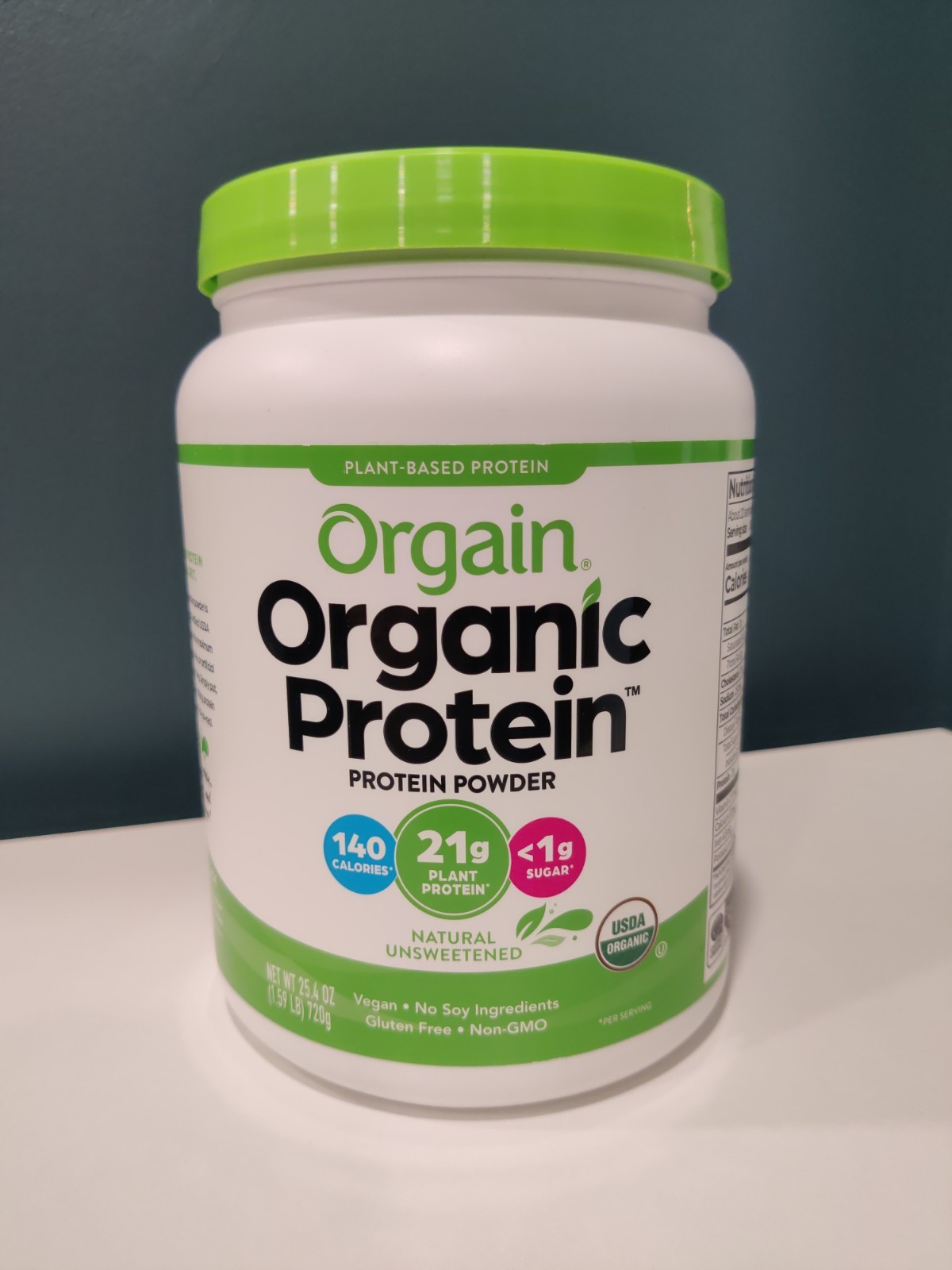 Orgain Organic Protein Powder Natural Unsweetened 25.4 Oz Exp 08.27 New
