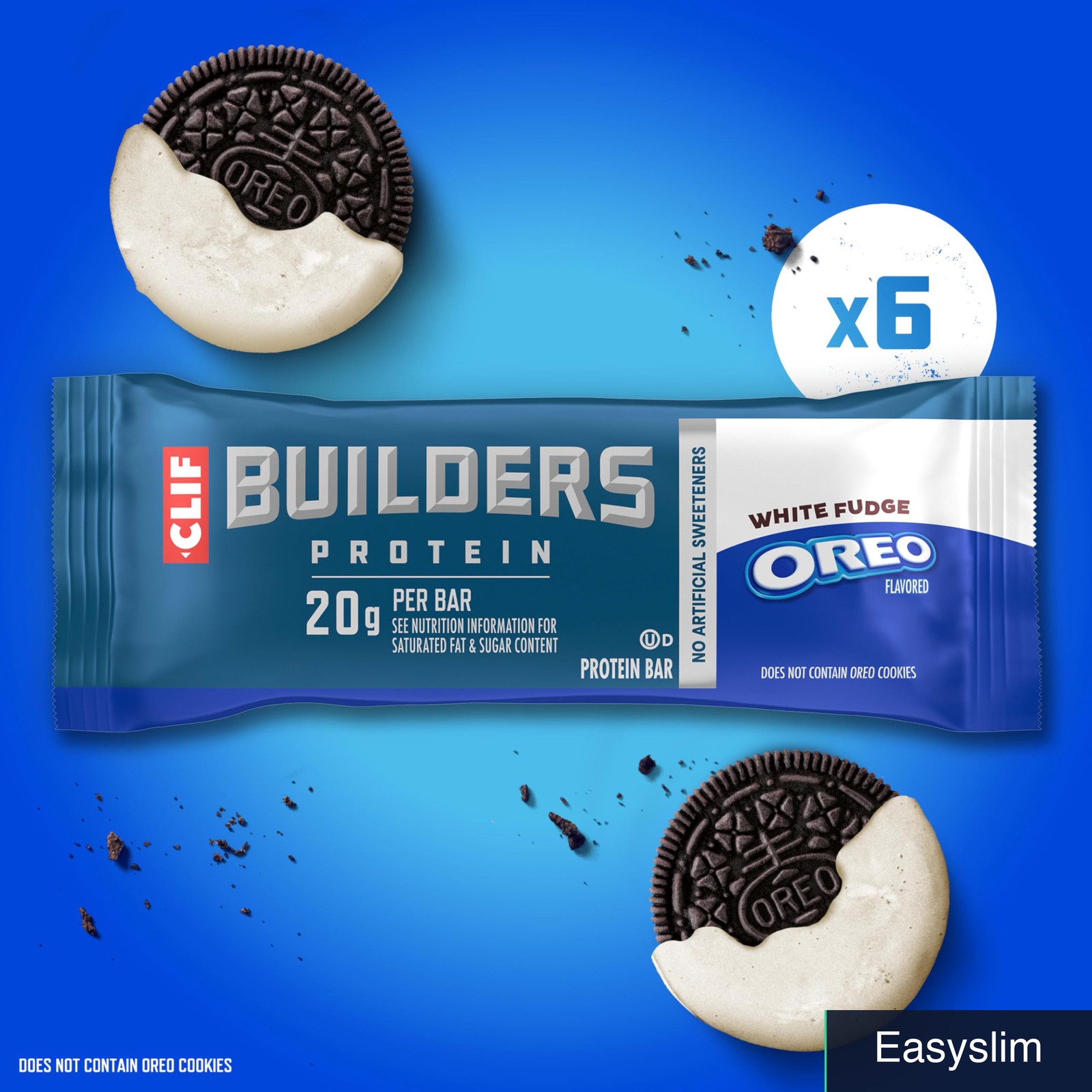 Protein Bars White Fudge Oreo Flavor 20g Plant Based 6 Count 2.4 oz
