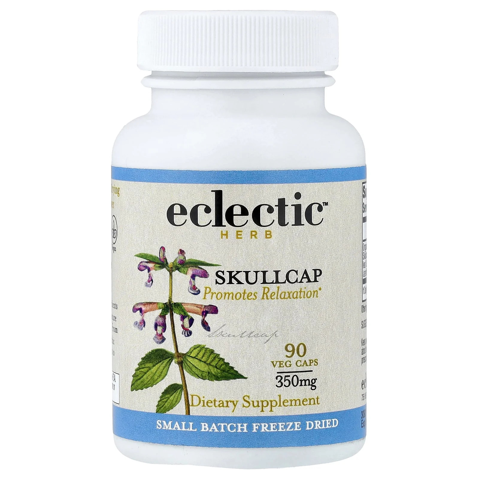 2 X Eclectic Herb, Skullcap, Promotes Relaxation, 350 mg, 90 Veg Caps