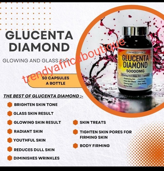 Glucenta Diamond Glowing & Glass Skin👌👌💯 Original. X 1 Bottle.. NEW LOOK
