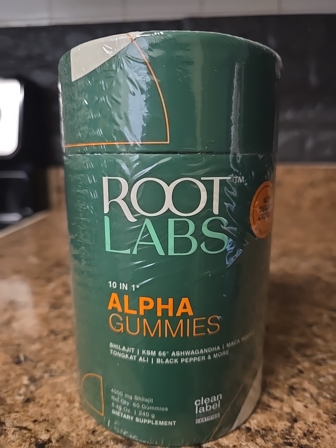Root Labs 10 in 1 Alpha Gummies Shilajit, Ashwagandha, Maca, Tongkat, 60 Ct