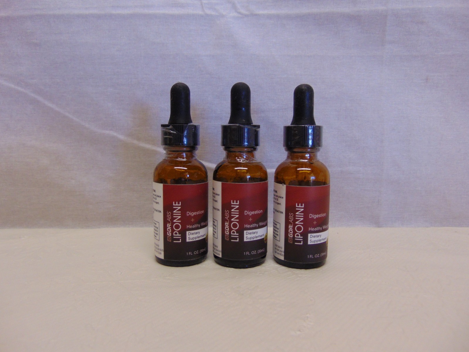 3 Bottles LIPONINE Digestion & Healthy Weight 3 Fl. OZ.