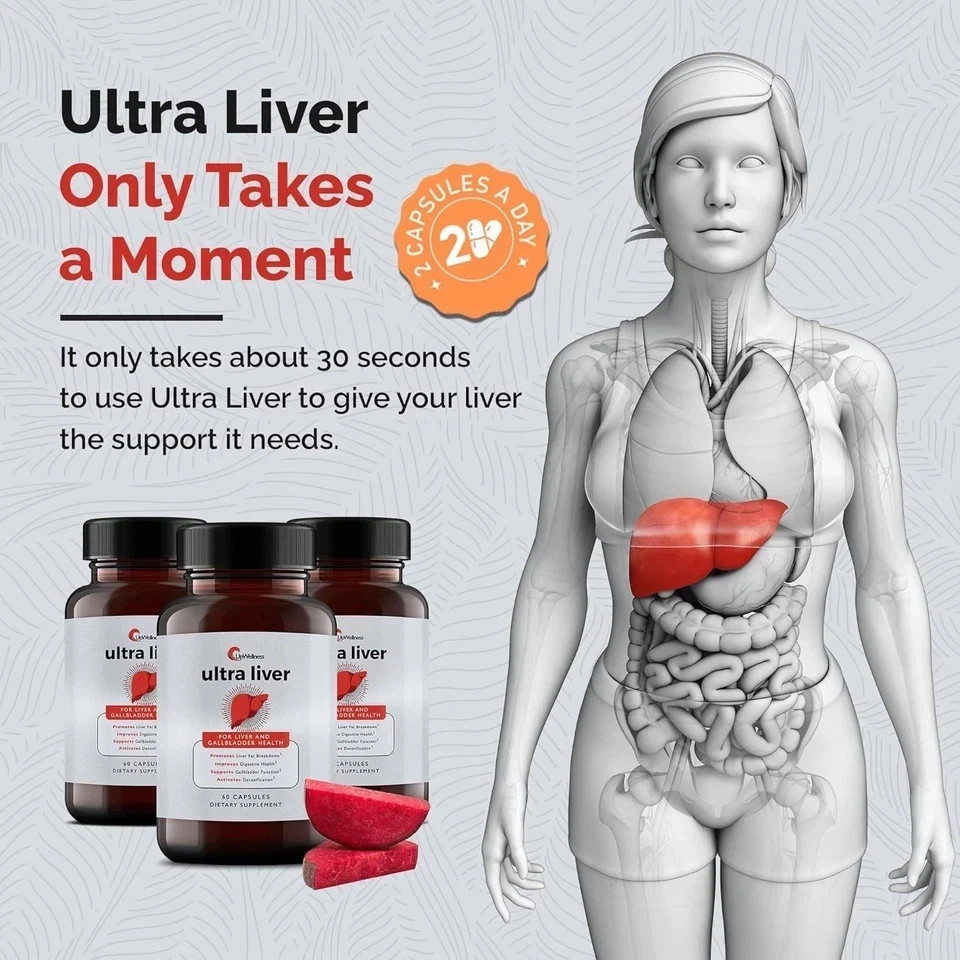 UpWellness Ultra Liver Supplement for Liver Health and Gallbladder Support ..