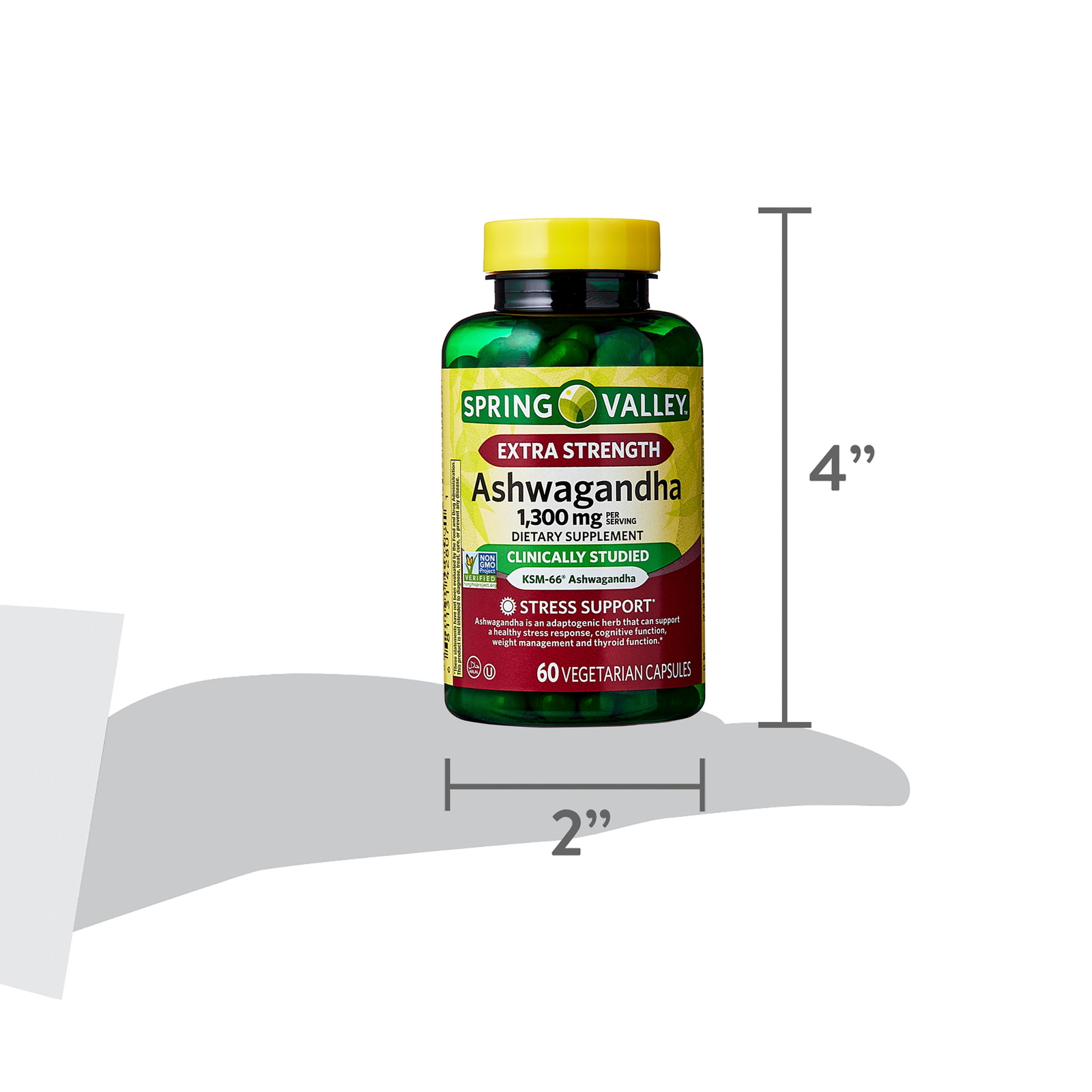 Spring Valley Extra Strength Ashwagandha Dietary Supplement, 1300 mg