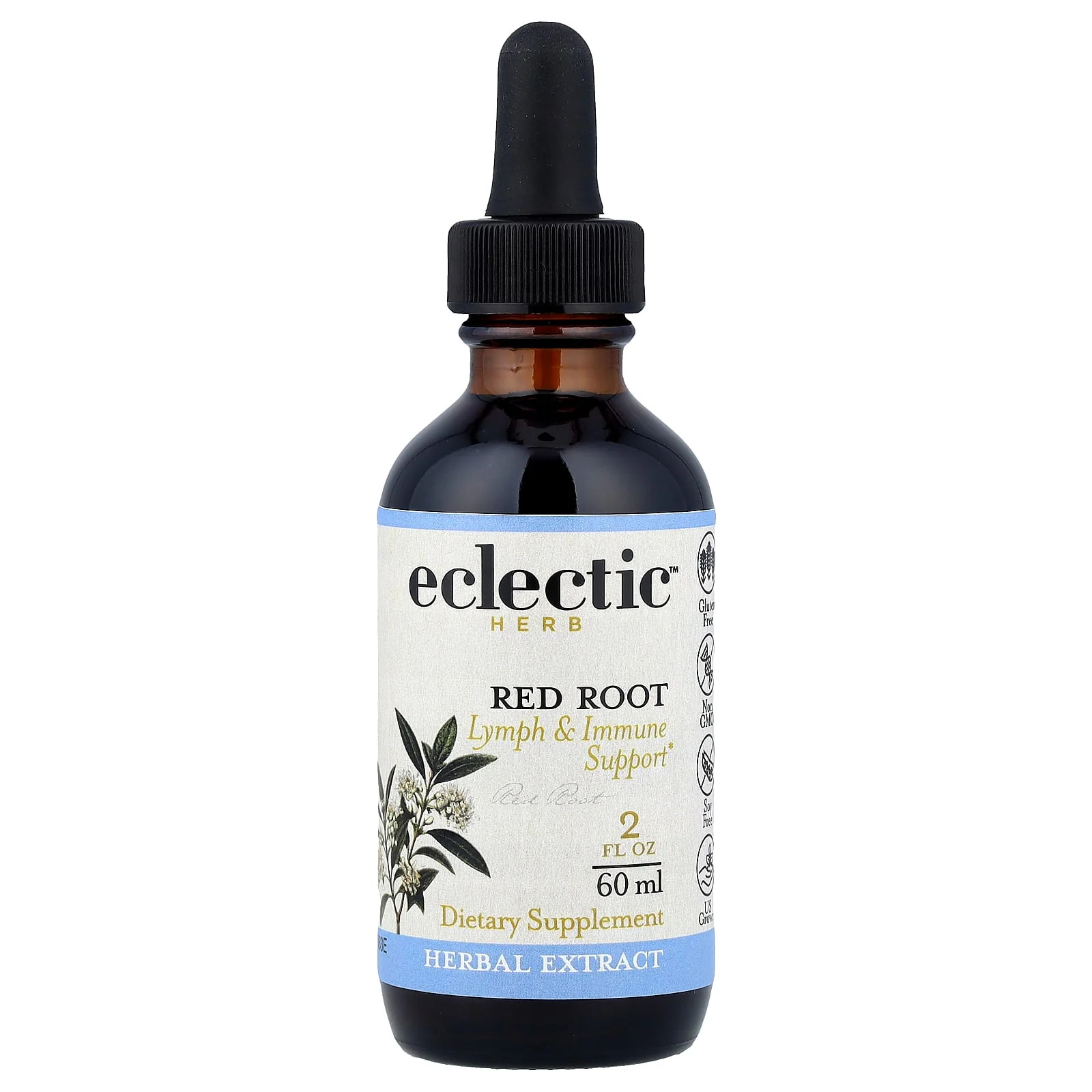 2 X Eclectic Herb, Red Root Extract, Lymph & Immune Support, 2 fl oz (60 ml)