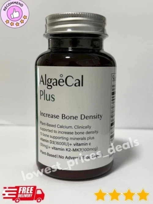 AlgaeCal Plus Dietary Supplement 120 Veggie Caps – Bone Strength Support