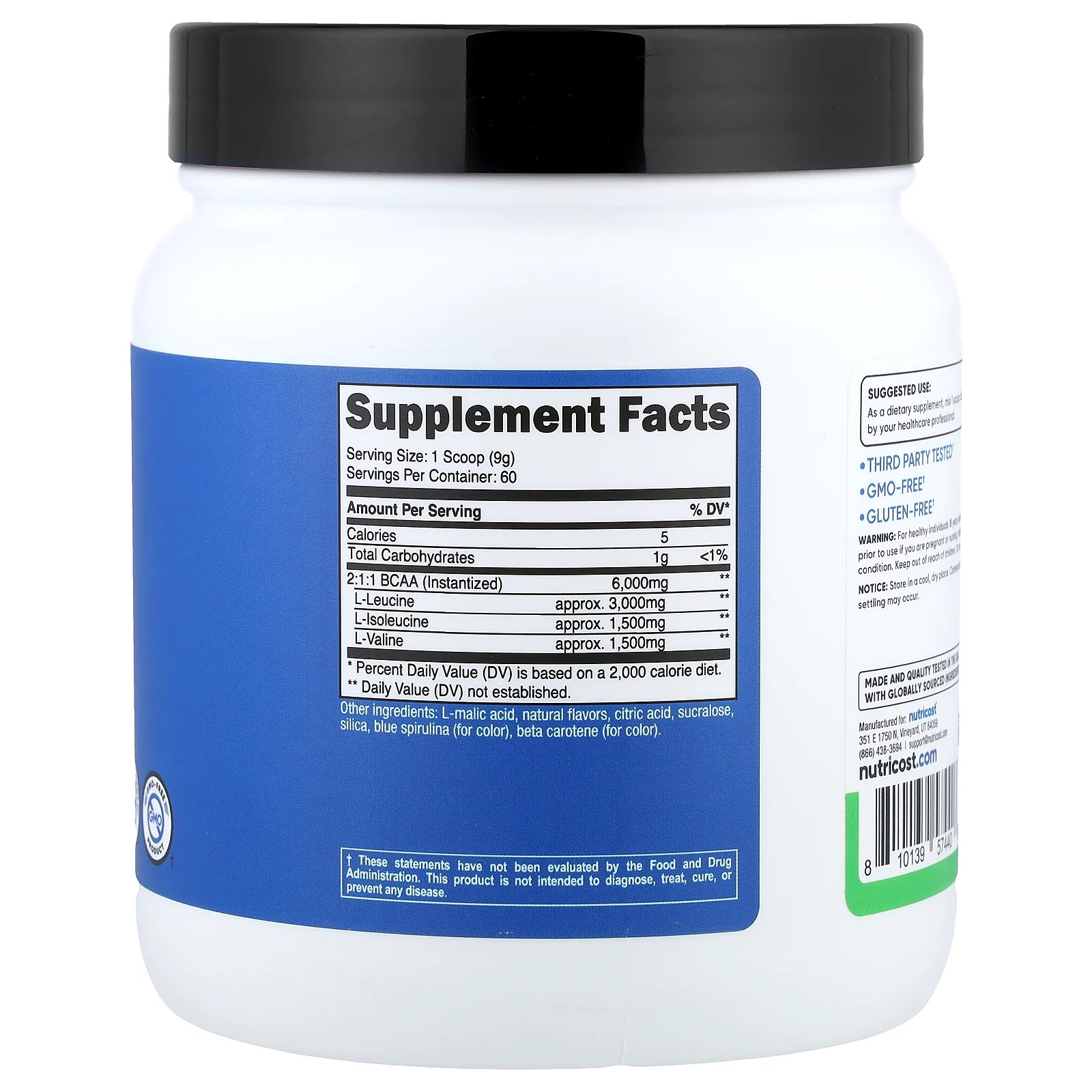 2 X Nutricost, Performance, BCAA, Green Apple , 1.2 lb (540 g)
