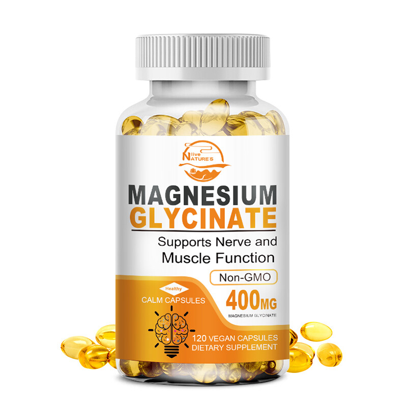 Glicinato De Magnesio De Maxima Potencia 400 Mg, 120 Capsulas FREE SHIPPING