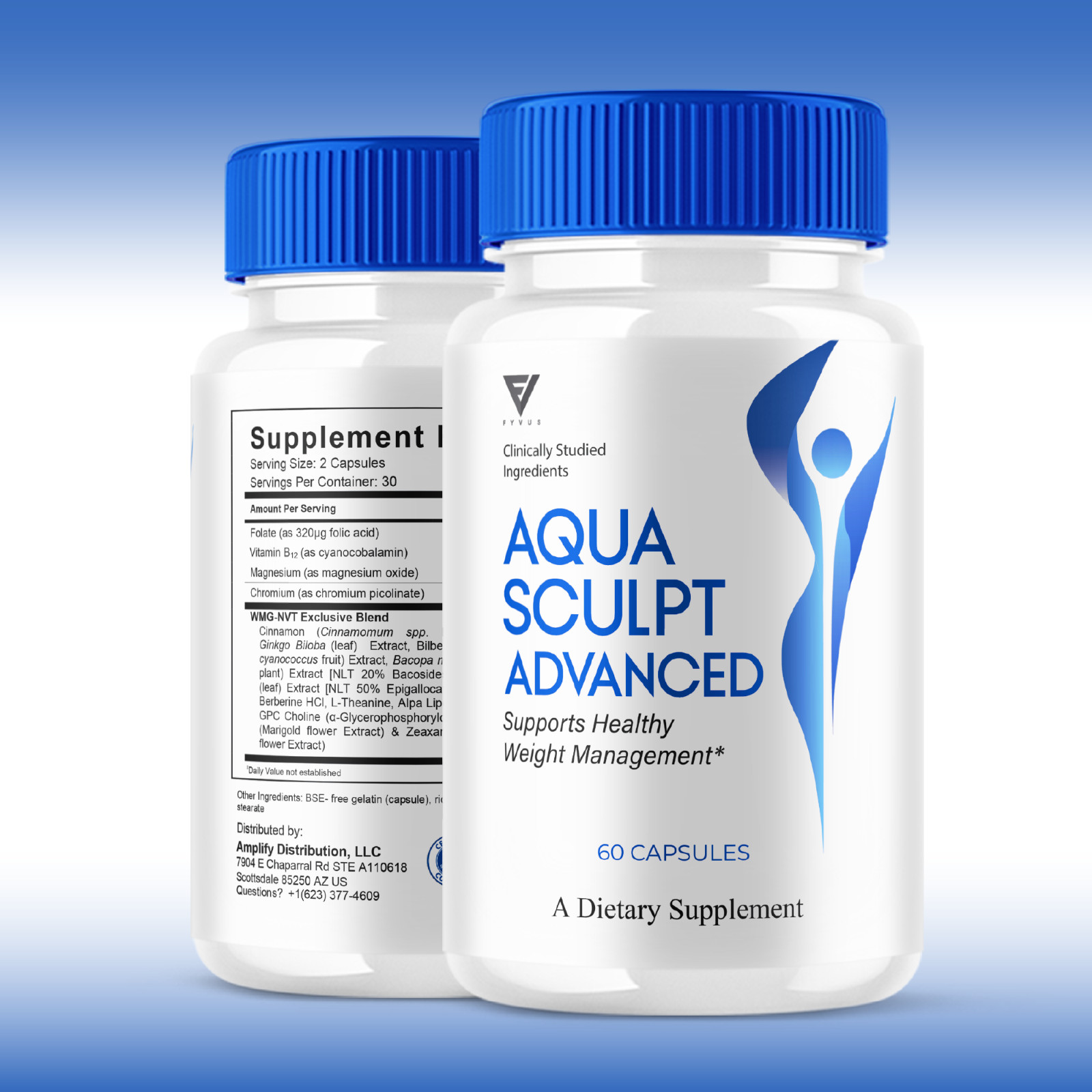 (5 Pack) Aqua Sculpt Pills AquaSculpt Capsules Weight Management (300 Capsules)